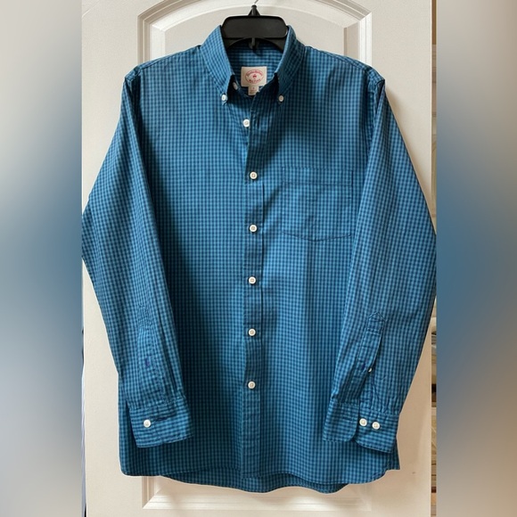 Brooks Brothers Blue Check Button Down - Picture 1 of 4